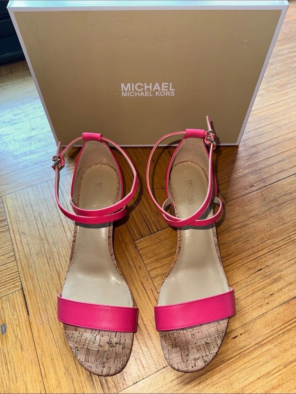 💜OFFERS💜 - Michael Kors Serena Flex Leather Heel Sandals